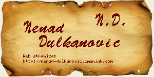 Nenad Dulkanović vizit kartica
